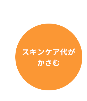 スキンケア代がかさむ